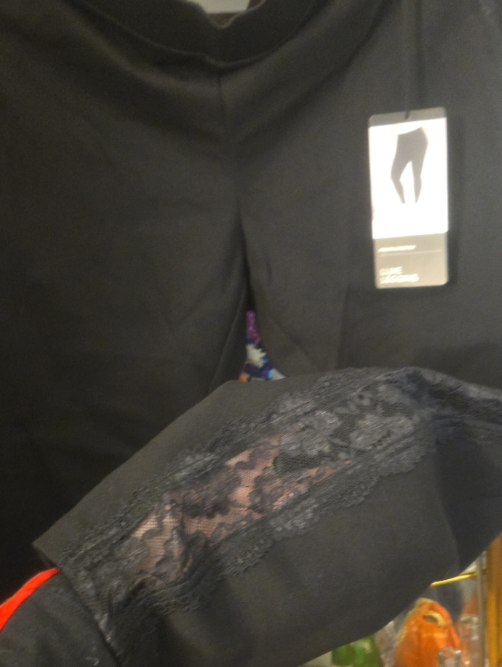 torrid Black Lace-Inset Leggings